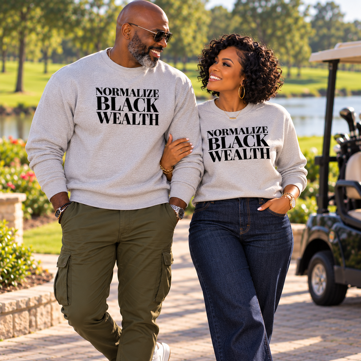 Normalize Black Wealth | Unisex Crewneck Sweatshirt